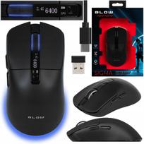 Belaidė kompiuterinė žaidimų pelė, optinė, USB, BT, RGB, 2.4G