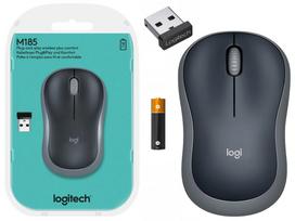 „Logitech M185“ pilka belaidė pelė, optinis jutiklis (910-002238)