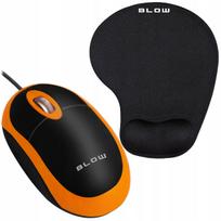 Ergonomiškas gelinis pelės kilimėlis su riešo atrama ir optinė USB pelė
