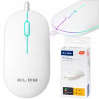Bela optinė kompiuterinė LED USB pelė 1000 DPI, balta, nešiojamam kompiuteriui