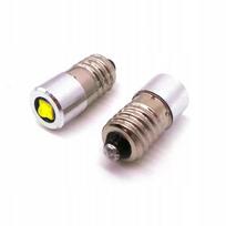 E10 LED lemputė 4-24V CREE galinga balta
