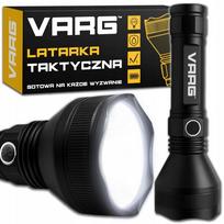 Taktinis LED žibintuvėlis VARG, galingas, įkraunamas per USB, skirtas išgyvenimui, puiki dovana