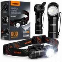 Taktinis LED žibintuvėlis Videx 600lm 10W, rankinis ir galvos