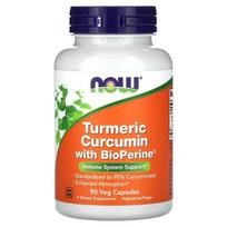 NOW Foods Turmeric Curcumin with BioPerine - 90 kapsulių