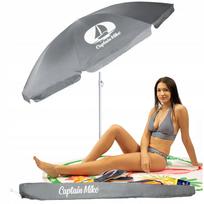 CAPTAIN MIKE paplūdimio skėtis su pakreipimo funkcija, užvalkalu ir UV UPF50+ filtru, lengvas, 160 cm