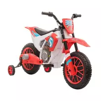 HOMCOM vaikiškas elektrinis motociklas 12V vaikiška transporto priemonė elektrinė transporto priemonė su 2 nuimamais mokomaisiais ratais, skirta vaikams nuo 3 metų ir vyresniems