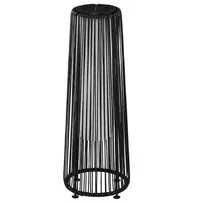 Sodo šviestuvas su šviesos jutikliu, automatinis LED, juodas, 21,5 x 21,5 x 61 cm