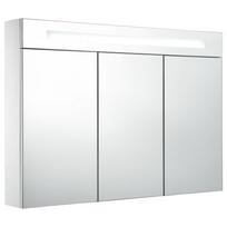 vidaXL Veidrodinė vonios spintelė su LED apšvietimu, 88x13x62cm