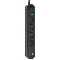 ART FU910 4 gniazda-16A-USB A+C-3.4A-szybka ładowarka-czarny-1,5m-3x1,5mm2 FU910