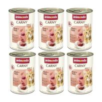 ANIMONDA Cat Carny Kitten skonis: jautiena, kalakutienos širdis 6x400g