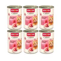 ANIMONDA Cat Carny Adult skonis: jautiena, kalakutiena ir krevetės 6x400g