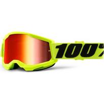 Vaikiški motokroso akiniai 100% Strata 2 Youth Mirror - Geltona