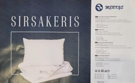 Antklodės ir pagalvių komp. MERKYS, 200 x 220 cm, 2 x 50 x 70 cm, imp. 100% PES, užp. 100% PES