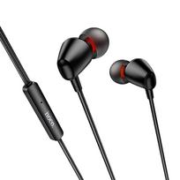HOCO kabelinės ausinės Jack 3,5 mm su mikrofonu M107 juodos