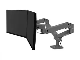 Ergotron LX Pro tvirtinimo rinkinys (dviguba ranka) - modulinis - 2 LCD ekranams - greta - aliuminis - tamsiai pilka - iki 68,6 cm (iki 27 colių) (45-686-293)