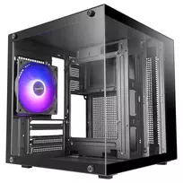 TACENS MARS MC-CUBE Micro-ATX Case, Black, Tempered Glass, ARGB, USB-C