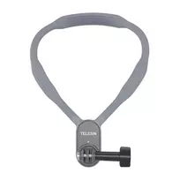 TELESIN Neckband for Sports Cameras and Phones - Magnetic Quick Release, Ergonomic Design, Black