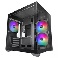 TACENS MARS MC-VIEW3 Micro-ATX korpusas su 3x ARGB ventiliatoriais, USB-C, grūdintu stiklu