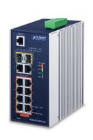 PLANET IGS-4215-8P2T2S tinklo komutatorius Valdomas L2/L4 Gigabit Ethernet (10/100/1000) Maitinimas per Eternetą (PoE) Mėlyna, Sidabras