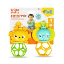čiulptukas-žaislas liūtas ir dramblys Oball Pals Easy-Grasp, 2 vnt.