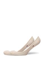 Tommy Hilfiger - Th Women Footie Invisible 2P - Futbolo kojinės iki kulkšnių - Smėlio