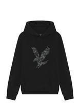 Lyle & Scott - Pixelated Eagle Print Hoodie - Džemperis - Juoda