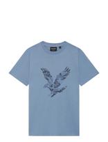 Lyle & Scott - Pixelated Eagle Graphic T-Shirt - Marškinėliai trumpomis rankovėmis - Mėlyna