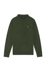 Lyle & Scott - Melange Crew Neck Jumper - Megztinis - Žalia