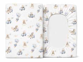 Paklodė kūdikiui "Sky pilot blue" su guma-60x120