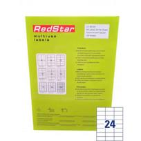RedStar Lipnus Popierius A4, 24 etiketės, 100 ratų, LIPNOBLUA424