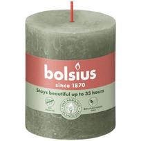 Žvakė, cilindrinė Bolsius Rustic, 8/6.8 cm, alyvuogių žalia