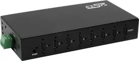 EXSYS GmbH 7 prievadų USB 3.2 Gen 2x1 metalinis HUB, 7x USB-C, 57W (EX-12277HMS)