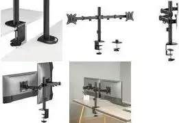 Logilink BP0172 stovo laikiklis dviems monitoriams, juodas