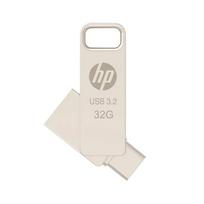 USB atmintinė HP x206C 32GB, USB Type-A / Type-C, USB 3.2 Gen 1, sukama, sidabrinė