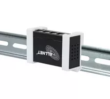 Shelly • Hutschiene • Pro Verteiler Switch 4 • 4x Pro Anschlüsse • 1x LAN Eingang • Lüfterlos • by ALLNET (Shelly_Pro_Hub_4)