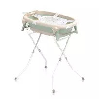 Sulankstoma kūdikio vonelė neno LUCY STAND su rėmu, stačiakampė, 1 lentynėlė, max apkrova 30 kg, balta