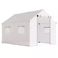 Šiltnamis 3 x 2 x 2 m, plėvelinis šiltnamis su 4 tinkliniais langais, plati atsegama užtrauktuku durys, apsauga nuo uodų, UV atsparus