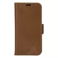 DBRAMANTE 1928 Copenhagen Slim Flip Case, skirtas Apple iPhone 13 Pro Max, šviesiai ruda oda, magnetinis užsegimas, 3 kortelių lizdai, stovas, belaidžio įkrovimo palaikymas