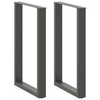 Baro stalo kojos, U formos, 2 vnt., antracito spalvos, 60x(90-91) cm, plienas