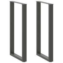 Baro stalo kojos, U formos, 2 vnt., antracito spalvos, 60x(110-111) cm, plienas