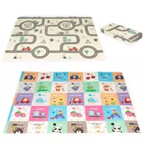 Educational Foam Play Mat Double-Sided 178x198 cm Foldable Large with Bag