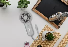 NOVEEN F220 USB įkraunamas rankinis ventiliatorius