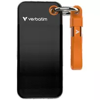 Verbatim 32285 Pocket External Drive SSD 512GB with keychain USB-C cable 3.2 gen.2 / black-orange