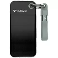 Verbatim 32282 Pocket SSD External Drive 512GB USB-C 3.2 gen.2 keychain / black-grey