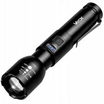 Įkraunamas taktinis aliuminis žibintuvėlis VAYOX VA0180 ZOOM 20W 800lm