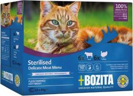 Bozita Sterilised Delicate meat menu in jelly box – wet cat food – 12x85g