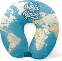 Itotal - Neck Pillow - BLUE MAPS (XL1859)