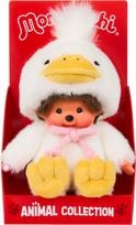 Monchhichi Pliušinė beždžionėlė su ančiuko kostiumu, 18 cm