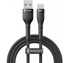 Veger Kabelis USB-A to USB-C PD 11V 6A 66W AC04 1.2m, Juoda