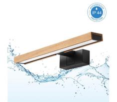 Brilagi - LED vonios veidrodžio apšvietimas 3 viename WOODY MIRROR LED/8W/230V IP44 juoda/ąžuolas